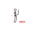 LT Easiyl 50Pcs Stainless Steel Cascade Swivels For Sea Fishing