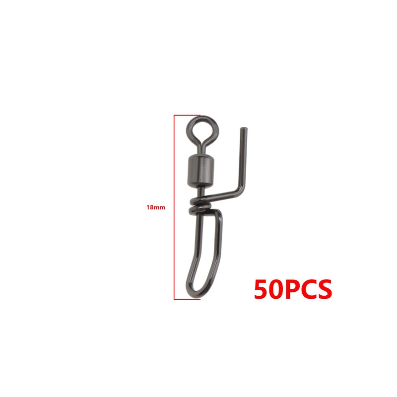 LT Easiyl 50Pcs Stainless Steel Cascade Swivels For Sea Fishing