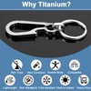 WJIAAA Key Chain Clip Titanium Carabiner Keychain,Quick Release Heavy Duty