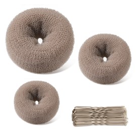 TsMADDTs Set para Hacer Moños, 4 Piezas, Color Marrón Claro, con 20 Horquillas en Forma de U para Bailar