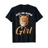 Just an Alpha Girl Female Alpha Lion T-Shirt, black