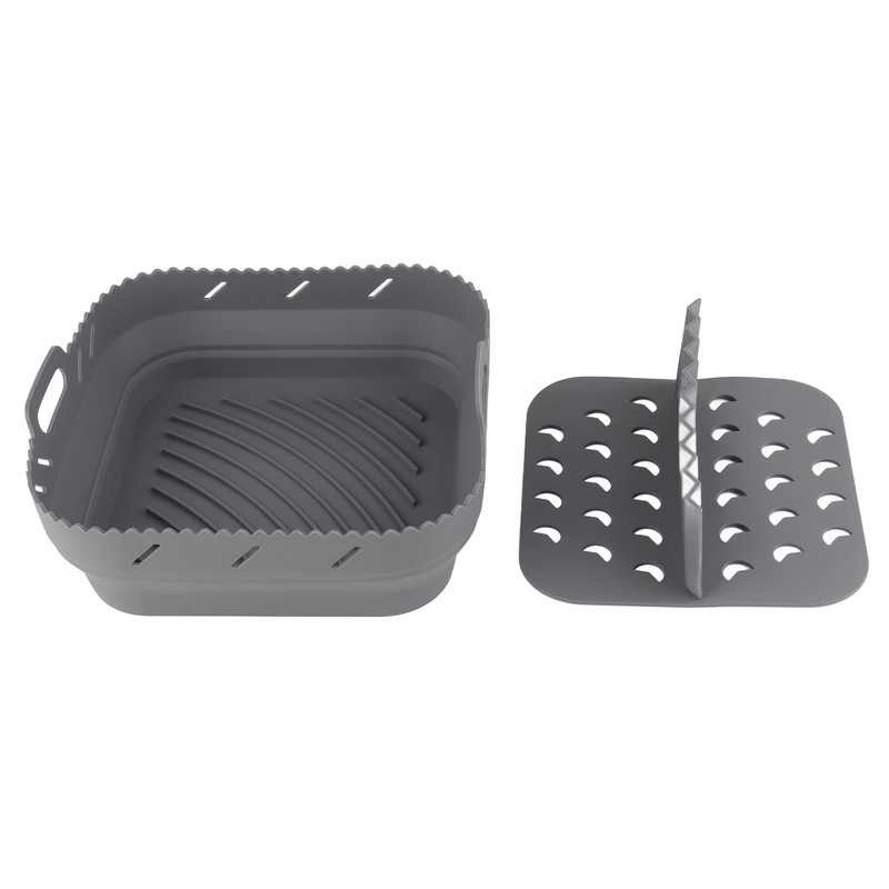 Square Air Fryer Silicone Baking Pan with Silicone Mat Air
