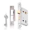 XFORT® 3 Lever Polished Chrome Mortice Sashlock 75mm, Door Lock