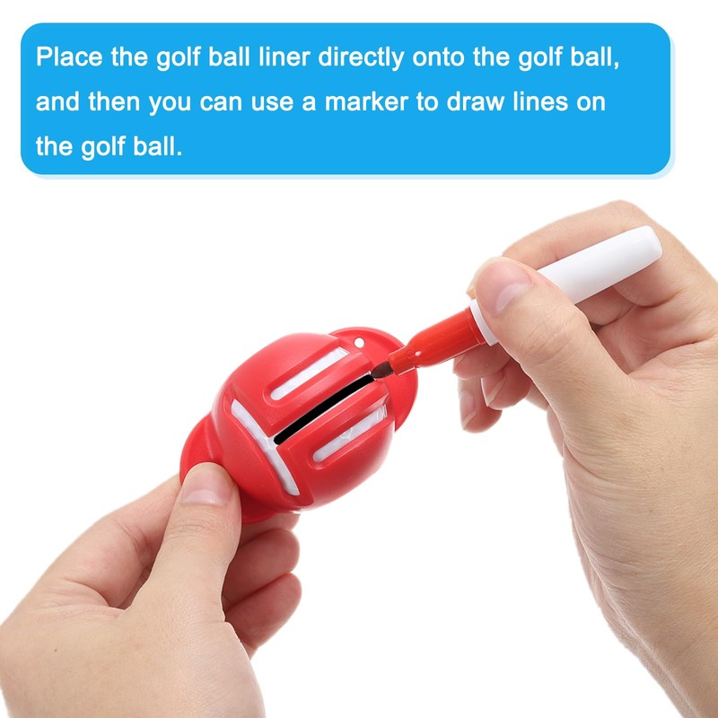 PATIKIL Golf Ball Line Marker Tool, 2 Pack Golf Ball