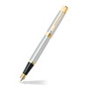 Sheaffer 300, Brushed Chrome, Gold Tone Trim, Fountain Pen: Medium