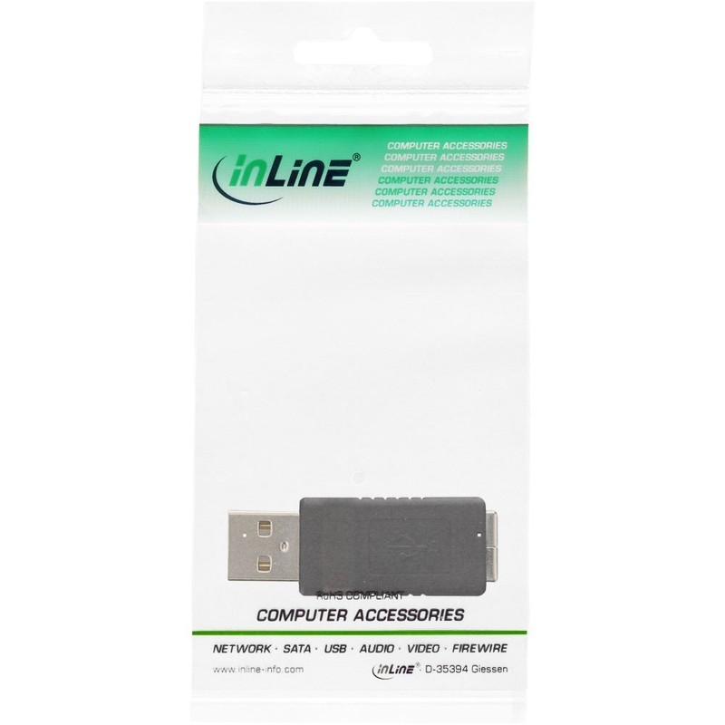 InLine® USB 2.0 adapter, InLine®, plug A to socket B