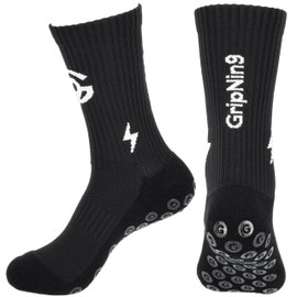 Football Socks - Men's & Women's Grip Socks Football (Anti-Slip Guarantee) - Premium Football Socks, black