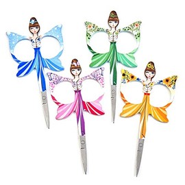 Hemline/Sew Tasty Small Angel Embroidery Scissors - 4"/10cm Sharp Point Crafts Trim Threads