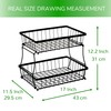 HOSY 2 Tier Steel Basket, Standing Storage Rack Ideas for