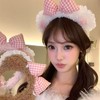 Cute Fluffy Bear Face Washing Headband for Women Pink Bear Headband 3ea
