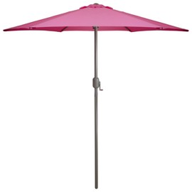Northlight 7.5ft Outdoor Patio Market Umbrella with Hand Crank, Pink