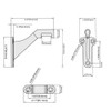 HOME MASTER HARDWARE Handrail Stair Brackets 3" Heavy Duty Support