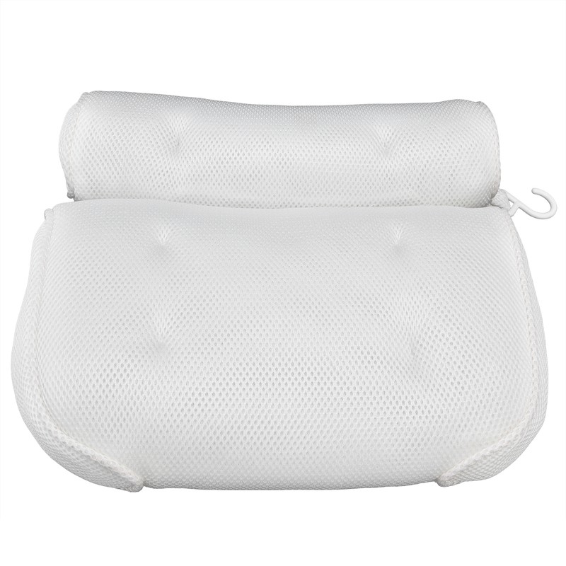 Mesh Bathroom Pillow Soft Comfortable Suction Cup Pillow Bath Tub