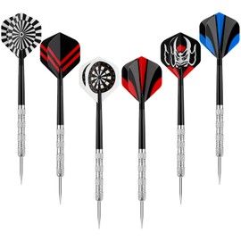 Accmor Metal Tip Darts, Steel Tip Darts, Professional Metal Darts, Darts Metal Tip Set, Metal Darts for Dartboard,18 pcs ﻿