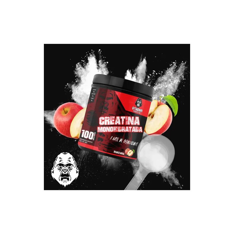 Creatina Monohidratada 500gr Strong Protein 100 Servicios