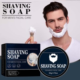 Shaving Soap for Men,Men's Shaving Cream Soap,Shaving Soap Cream,Shave Soap for Shaving,Men's Shaving Cream Soap,Shave Cream Beard Soap Cream,Mens Shave Butter Creme Moisturizing,50g