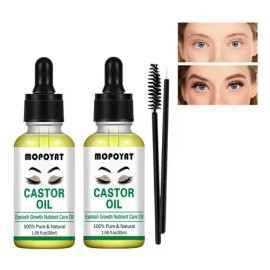2pcs Aceite De Ricino Crecimiento Cejas Y Pestañas                                                                                                    