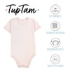 TupTam Children's Unisex Short-Sleeved Cotton Bodysuit, Set of 3, Beige