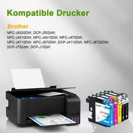 Koala Pack of 10 LC-123XL Printer Cartridges Compatible with Brother LC123 LC-123 LC123xl for Brother MFC-J6520DW DCP-J4110DW MFC-J4710DW MFC-J4510DW DCP-J752DW MFC-J870DW MFC-J6720DW MFC-J4710DW