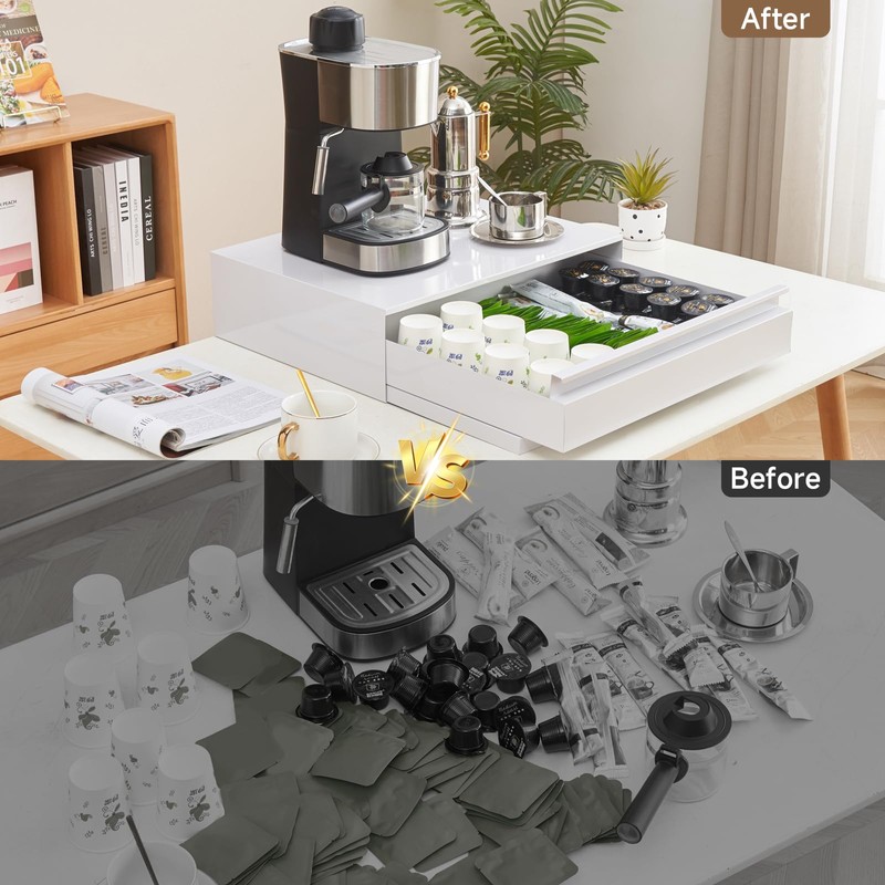 FrameFy Kitchen Countertop Organizer Appliance Stand with Pull-Out Drawers &