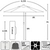 AMMSUN 8ft Large Beach Umbrellas for Sand Heavy Huty Wind