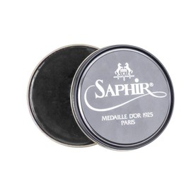 Saphir Medaille d'Or Pate De Luxe - Cera natural para pulir zapatos para piel brillante, Negro, 50ml