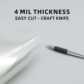 20PCS 4Mil 12 X 24 Inch Clear Plastic Sheets, Blank Mylar Stencil Sheets,Clear Acetate Sheets for Cricut, Clear Plastic Sheets for Crafts, Cutting Machine