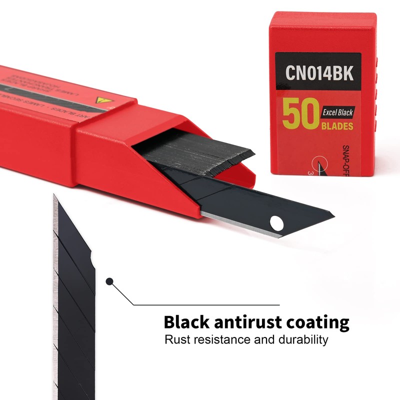 Gomake 9mm Utility Knife Replacement Blades,30 Degree Snap Off Carbon