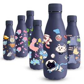 Vikaster MilkyBottle Thermos Flask, 350 ml Baby Thermos Flask, BPA-Free Drinking Bottle, Stainless Steel Drinking Bottle, Perfect for Children, Leak-Proof, Suitable for School, Camping, Outdoor