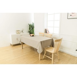 Biscaynebay - Manteles de tela texturizados de 60 x 84 pulgadas, rectangulares, resistentes al agua naturales para comedor, cocina, boda, fiestas, etc. Lavable a máquina