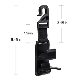 Alyphyly Car Seat Headrest Hooks Vehicle Car Headrest Hooks Hanger 4 Pack Storage Organizer-Strong and Deep Universal for Handbags Purses Coats and Bottle Holder-Black