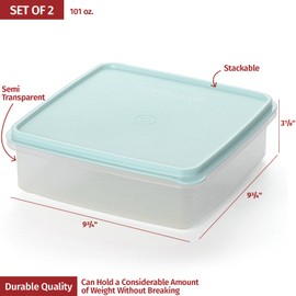 Plastic Storage Container with Lid – 3L Cupcake Carrier – Leakproof Cookie Storage Container Airtight – BPA-Free Plastic Container with Lid for Food Storage, Meal Prep, Leftovers, Cupcakes