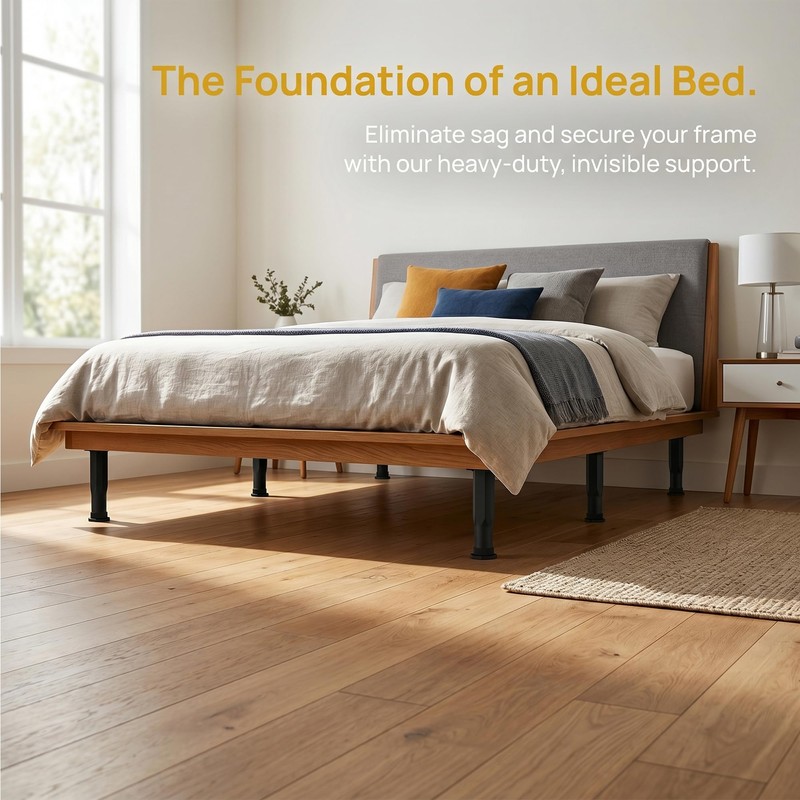2 Pack Adjustable Bed Support Legs (8.3" - 14") for