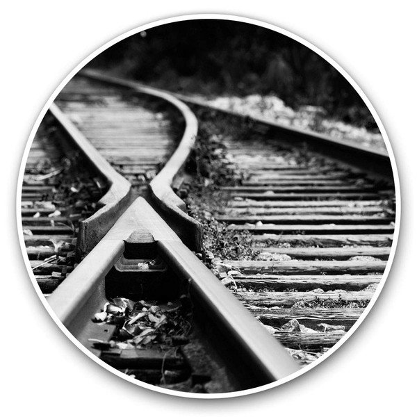 Awesome Vinyl Stickers (Set of 2) 15cm - Railway Tracks