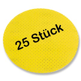 Velcro Sanding Disc, Yellow, Round, Diameter 225, Perforated for Drywall Sanders (Pack of 25) - Grit 220