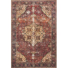 Loloi II Loren Red/Navy 2'-3" x 3'-9" Accent Rug Red / Navy 2'-3" x 3'-9"