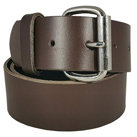 Belt Up Mens 100% Real Leather 1.5 Inch Plain Casual Smart Jeans Belt Brown XX Large