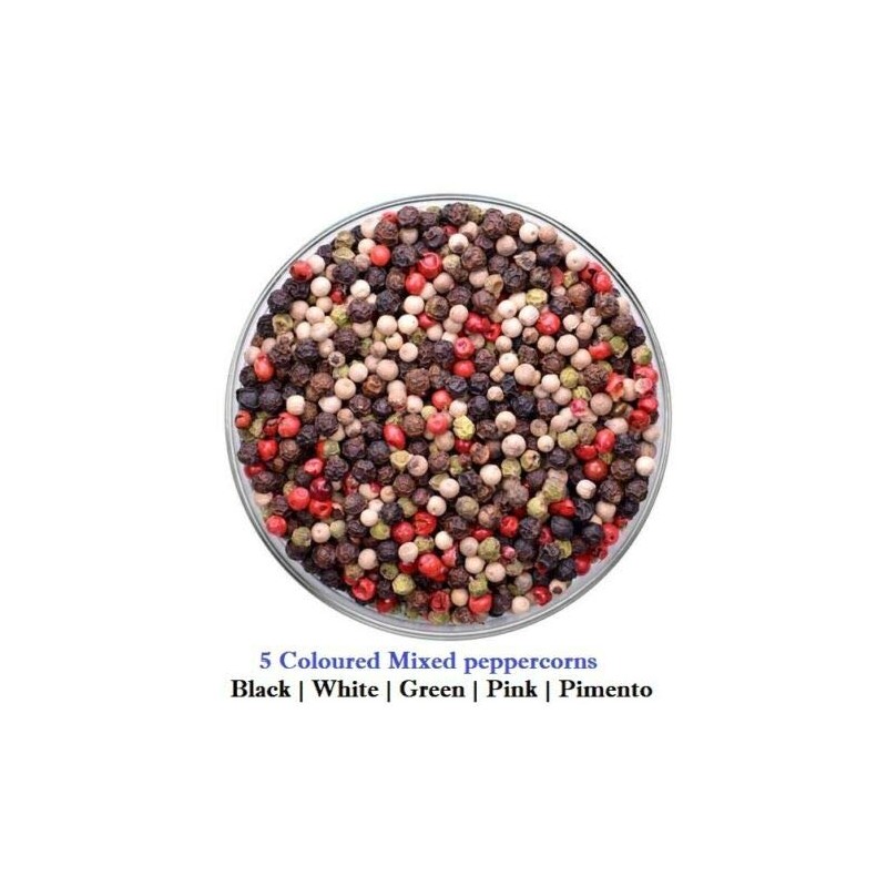 Whole Mixed Dried Peppercorns Pepper in 5 Colours Black White