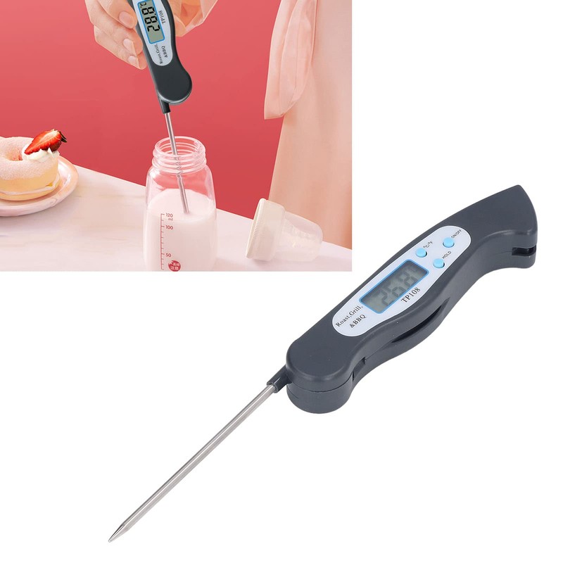 Food Thermometer, Foldable Meat Thermometer with Multiple Angles, Fast Digital