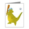 Truly Teague Note Card Baseball Playing Dinosaur