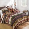 Black Forest Décor Mountain Meadow Moose & Bear Quilt Bed