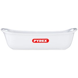 Pyrex Supreme Auflaufform, Keramik, Weiß