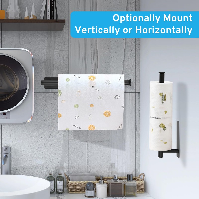 2nd Gen Paper Towel Holder Under Cabinet No Drilling, [More