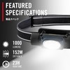 Coast WPH30R LED Headlamp, Maximum Luminous Flux, 1000 lm, Waterproof,
