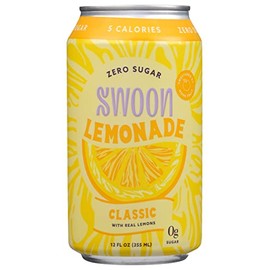 Swoon Classic Lemonade, Zero Sugar, Low Calories, Vegan Friendly, Kosher, Gluten Free & Non-GMO, 12 Fluid Ounce (Pack of 12)