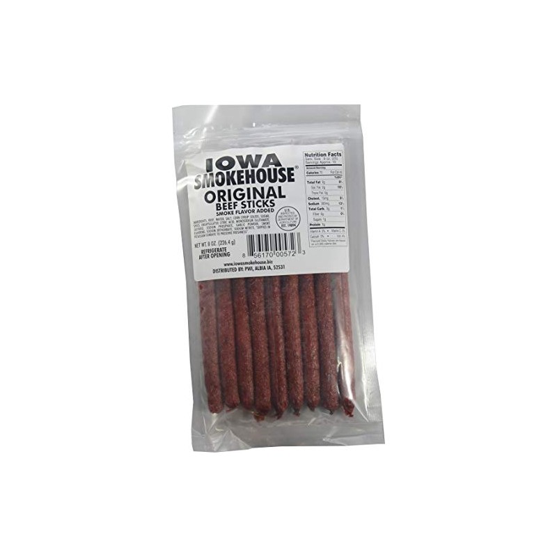 Iowa Smokehouse Stick Beef Original 8OZ IS-BSO12