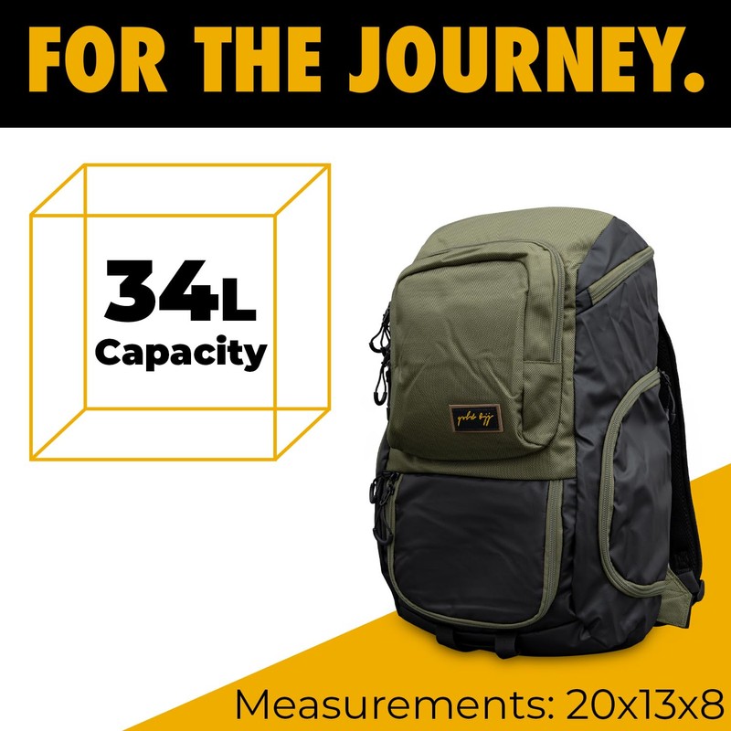 Gold BJJ Jiu Jitsu Backpack - Heavy Duty Gym Bag