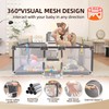 Playpen for Babies and Toddlers,73"x71"Baby Playpen with Mat Indoor＆Outdoor with