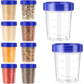 10 Pcs Salad Dressing Containers with Lids,120ml (4oz) Leakproof Storage Containers for Snack, Sauce, Food, Fruits and Yogurt Storage