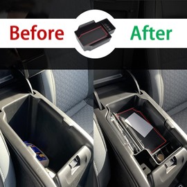 JDMCAR Compatible with Center Console Tray Chevy Colorado/GMC Canyon Accessories 2015-2020 2021 2022 - Red Trim